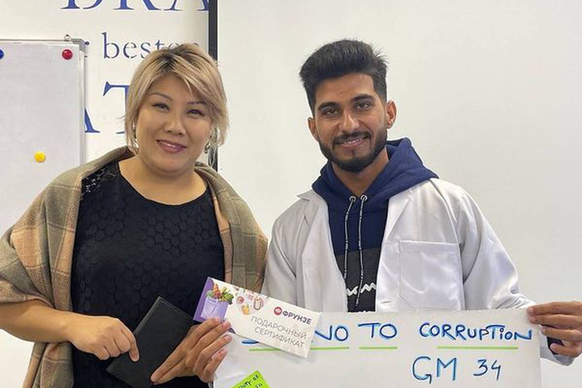 On December 8, lecturer of the program "Economics, Management and Tourism" Amanbayeva Ch.Sh. within the framework of the discipline "Communication skills and presentation" held a thematic seminar for the International Anti-Corruption Day.